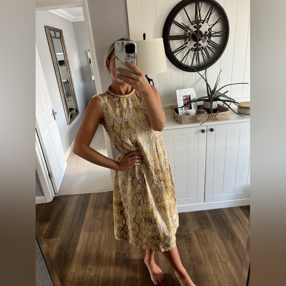 Marks and Spencer autograph snake print midi dress size 8